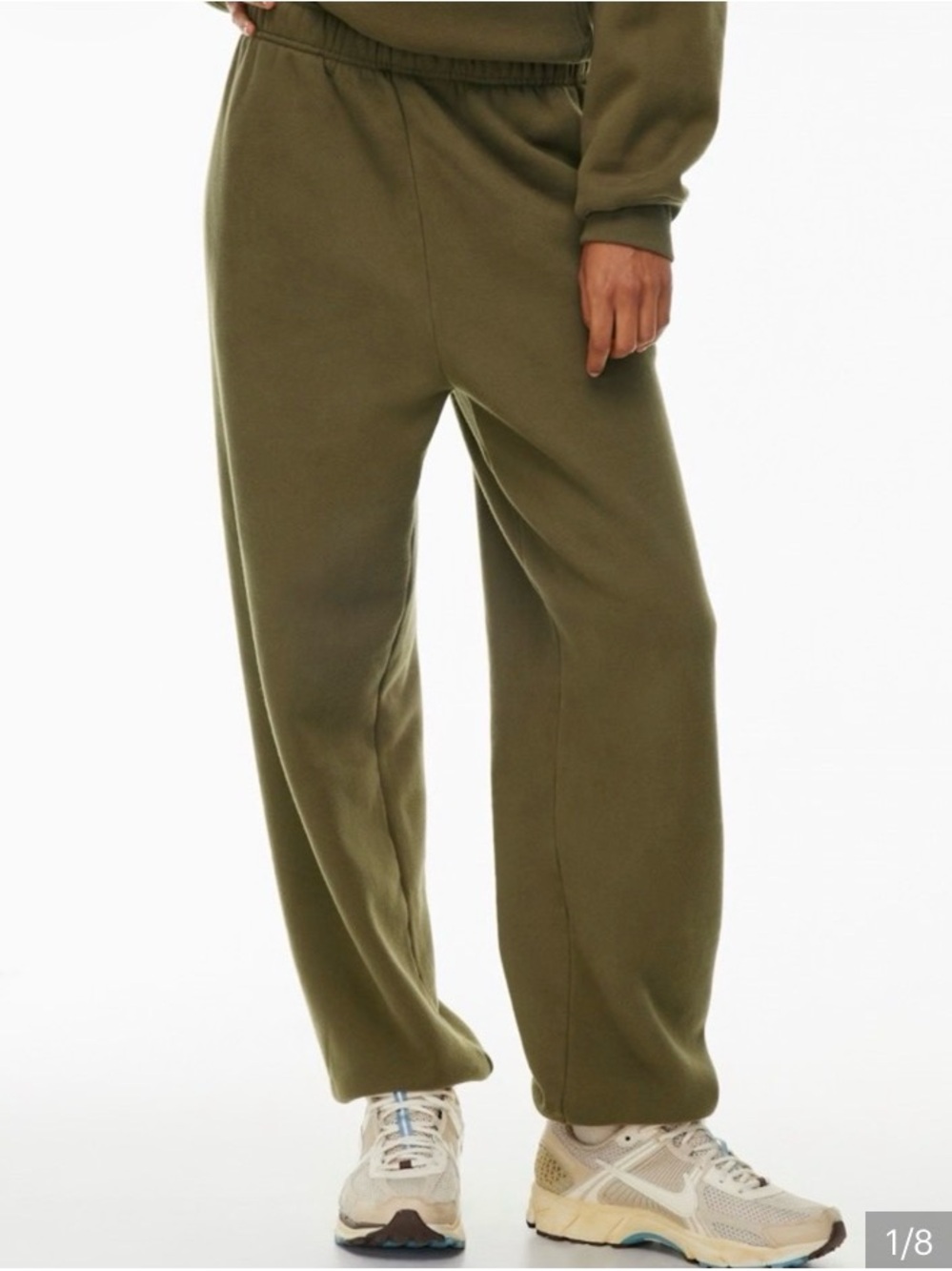TNA Aritzia Cosy FleeceOlive Green Sweatpants